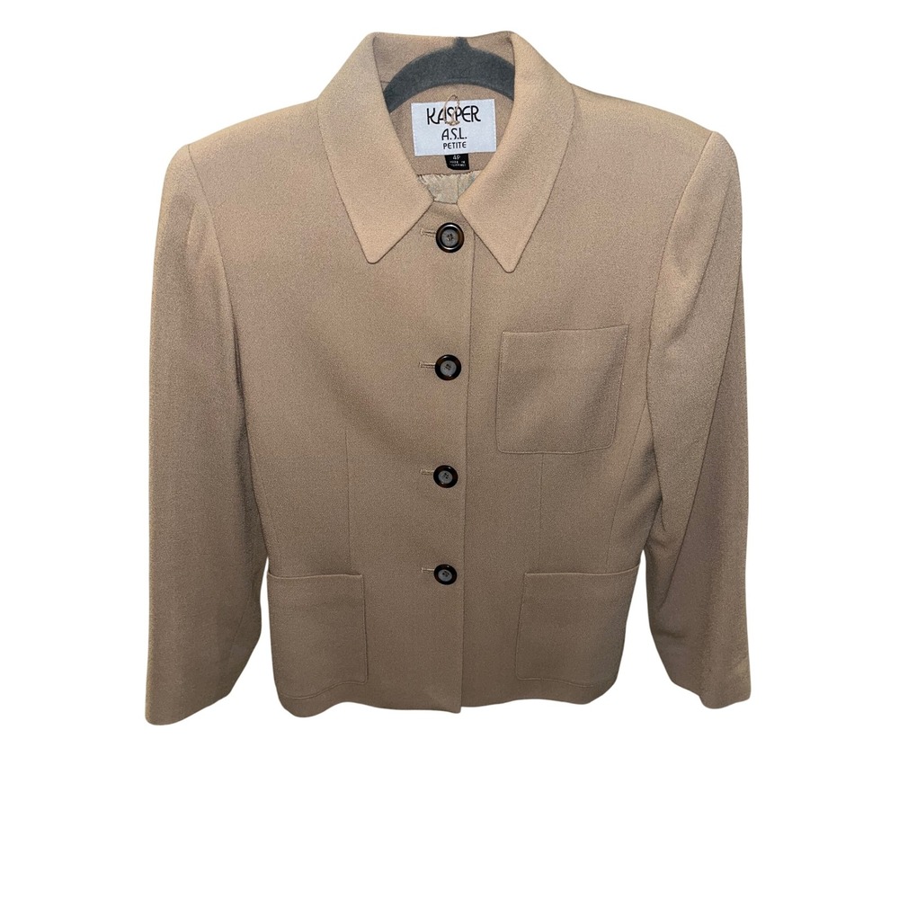 Jasper A.S.L Petite 4P Blazer Women's Classic Career Jacket Black